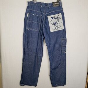 Vintage Kno Betta Size 36x34 Barnyard Dog Pocket Jeans Y2K 90's Streetwear Urban